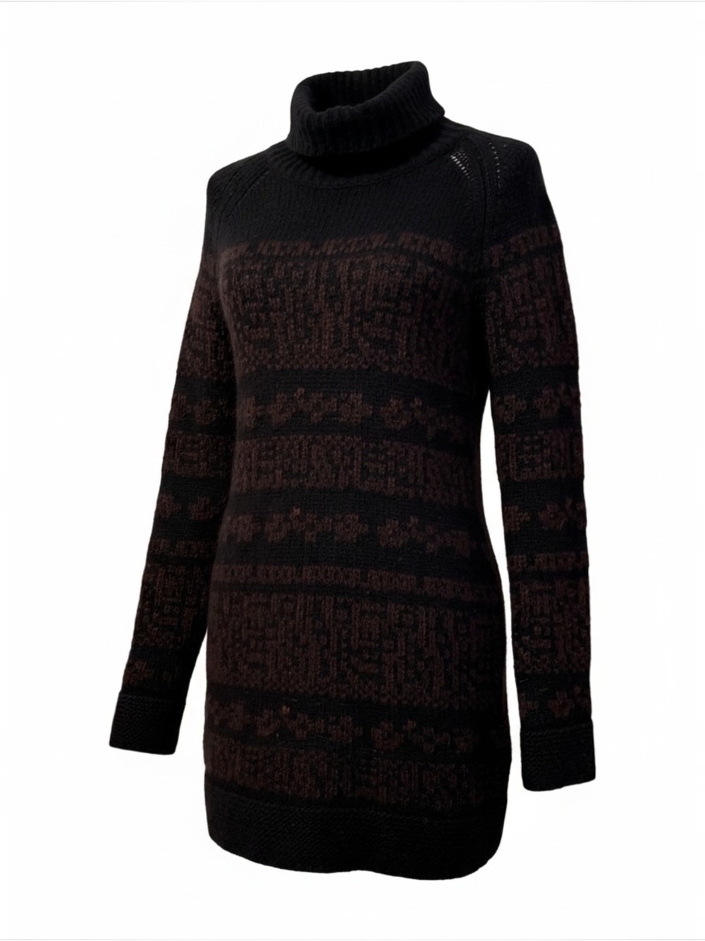 Theory Long Wool Blend Turtleneck Long Sweater Dress